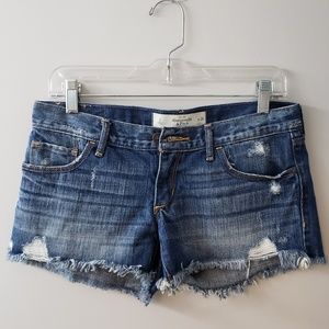 Abercrombie & Fitch distressed denim shorts